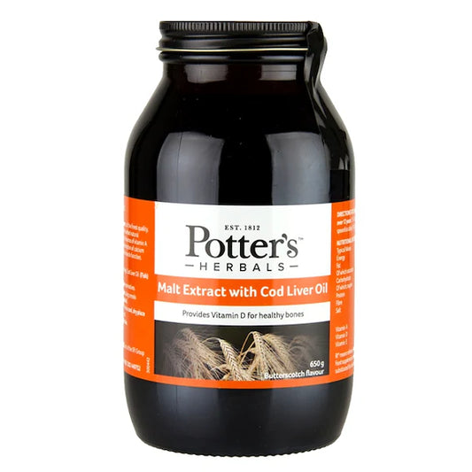 Potter Malt Extract and Cod Liver Oil 650g (Butterscotch flavour)