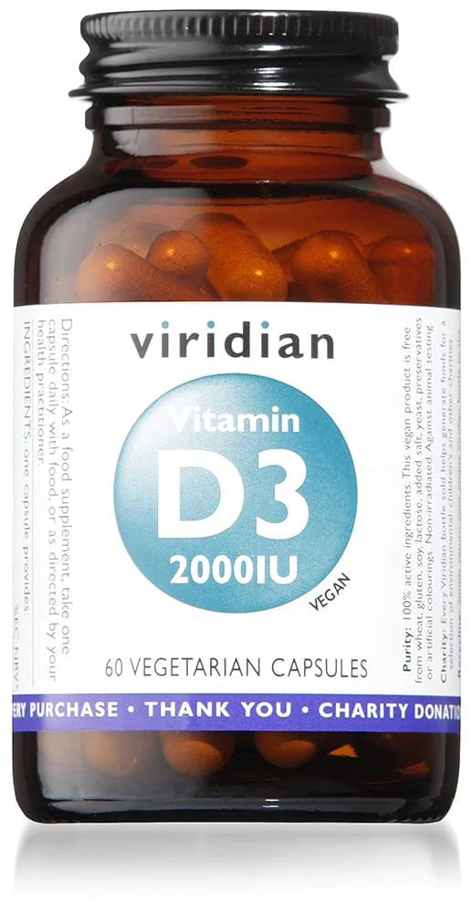 Viridian Vitamin D3 (Vegan) 2000iu 60 Capsules