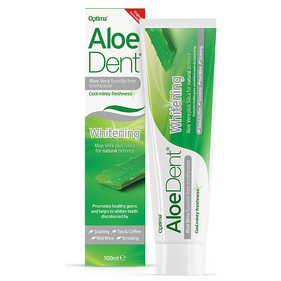 Aloe Dent Whitening Aloe Vera Toothpaste + Silica Fluoride Free 100ml