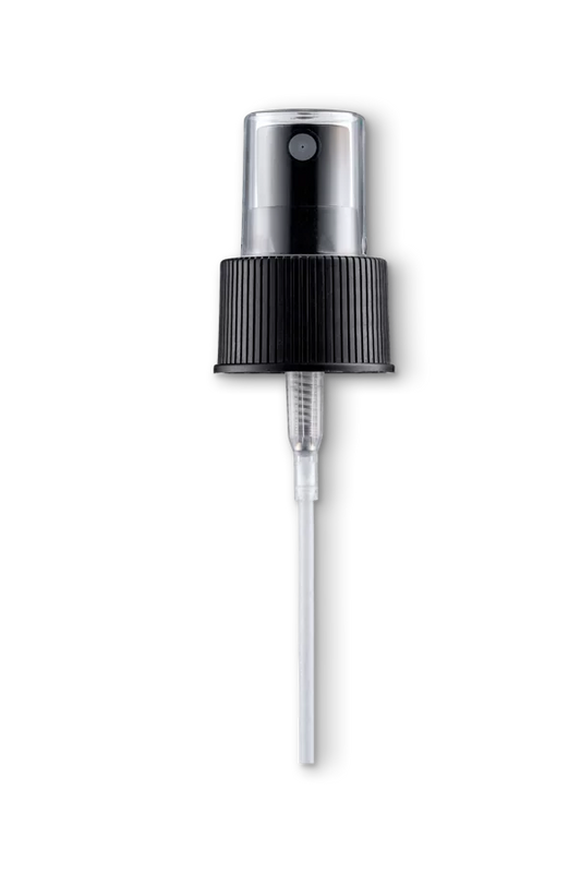 Atomiser with clear overcap