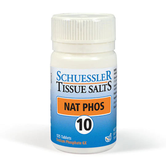 Schuessler Nat Phos 10 Tissue Salts 125 tabs