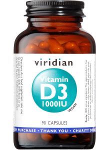 Viridian Vitamin D3 (Vegan) 1000iu Capsules