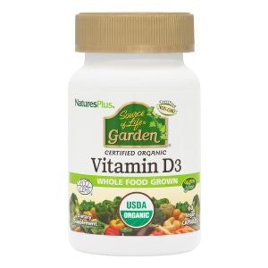 NaturesPlus Source of Life Garden Organic Vitamin D3 2500IU Capsules
